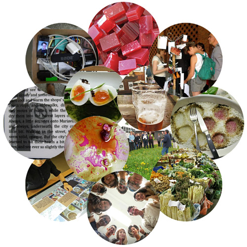 mosaic of food system images